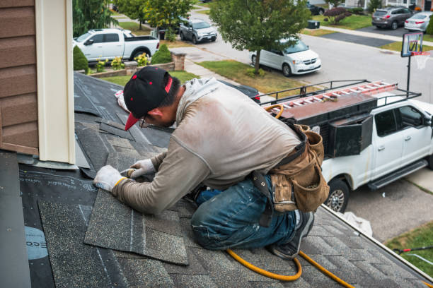 Professional Roofing technician working in Milford, CT